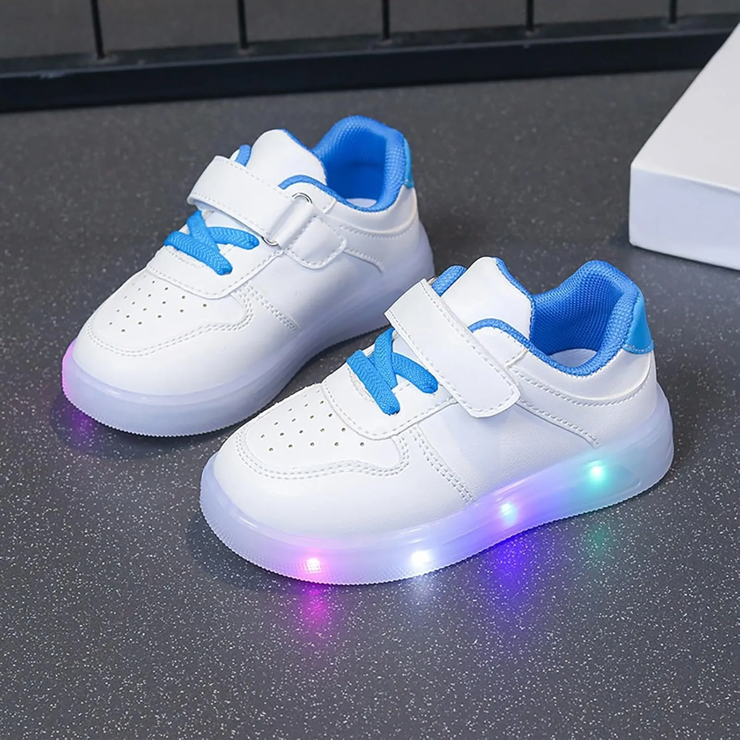 Toddler No Lace Glitter Sneakers Flat Non Slip Sole Rubber Lightweight Sport Shoes Baby Boys Girls First Walking Shoes