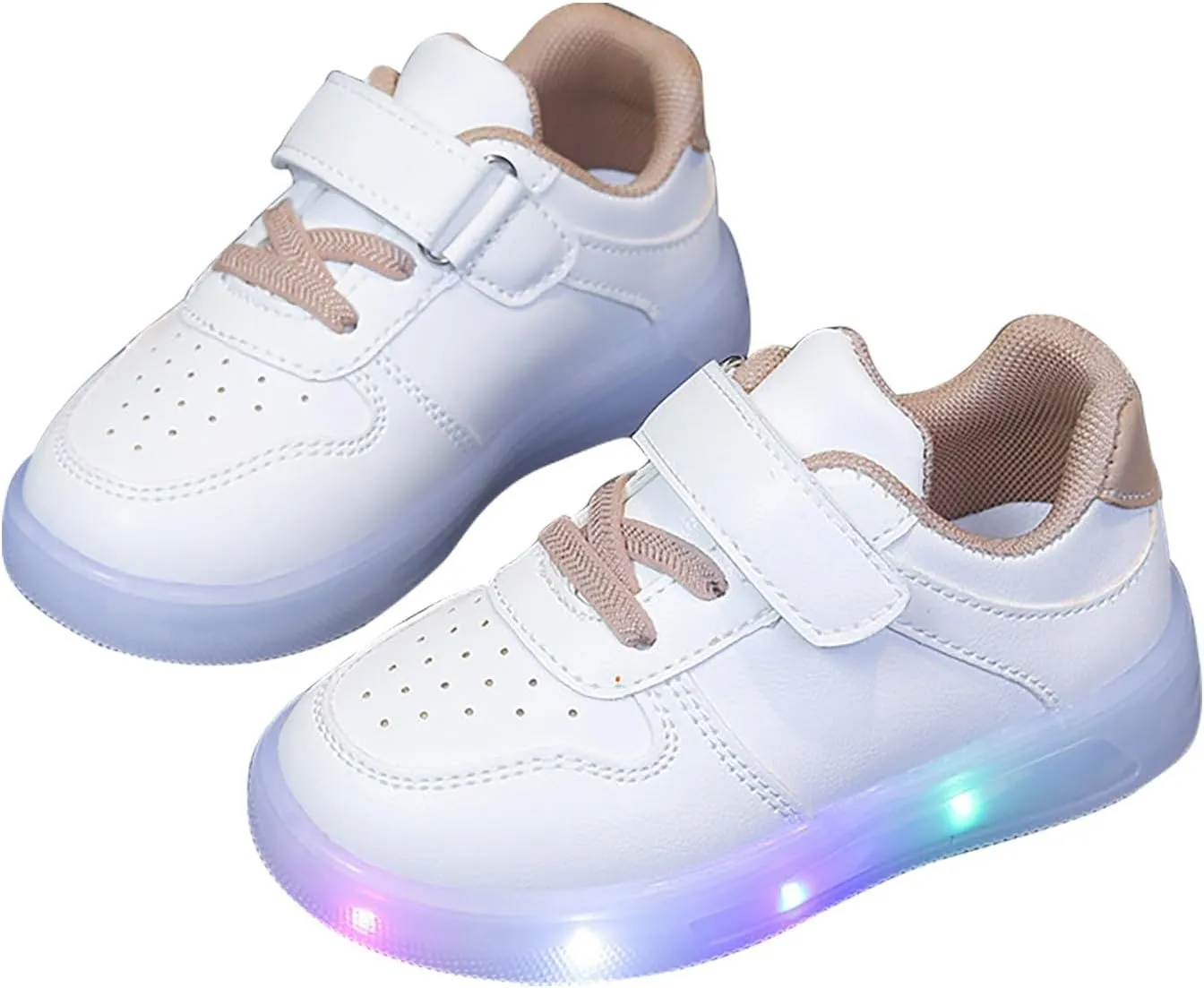 Toddler No Lace Glitter Sneakers Flat Non Slip Sole Rubber Lightweight Sport Shoes Baby Boys Girls First Walking Shoes