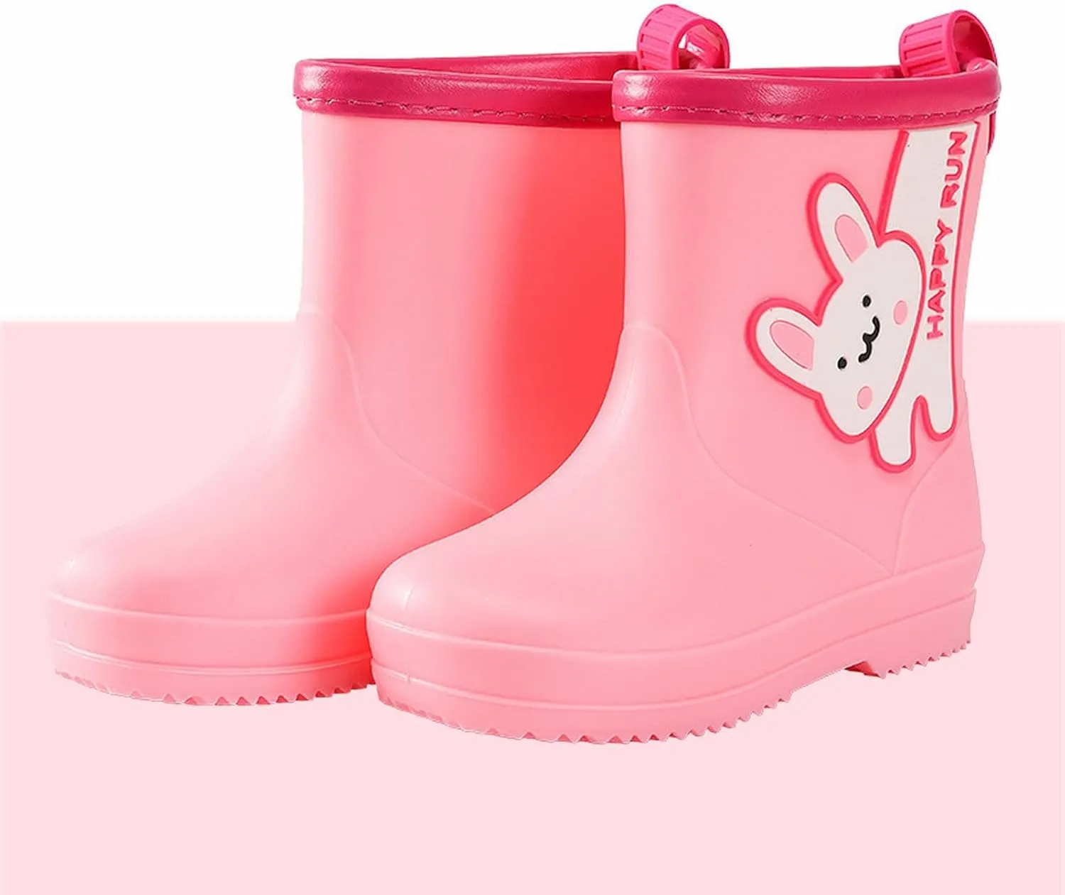 Toddler Rain Boots Boys Girls Giraffe Cartoon Rain Boots Kids Short Rainboots Easy-on Lightweight and Waterproof