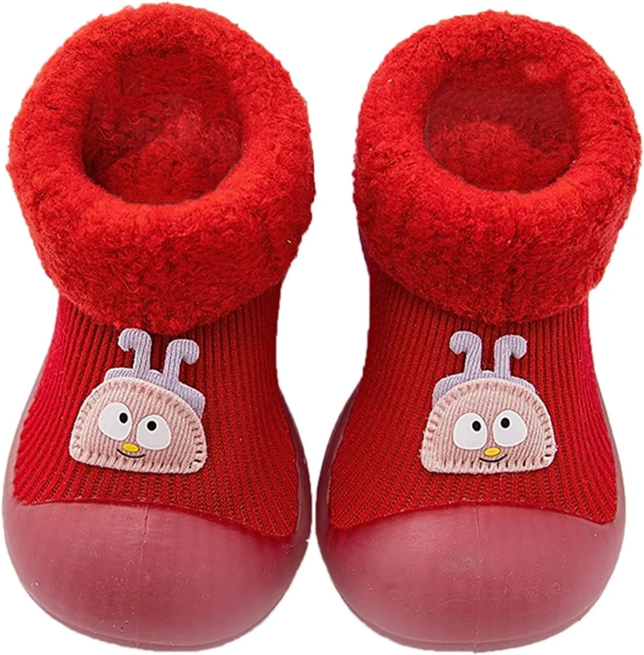Toddler Sock Shoes,Baby Home Slippers Cartoon Warm House Slippers for Infant Lined Winter Indoor Shoes Girls Boots
