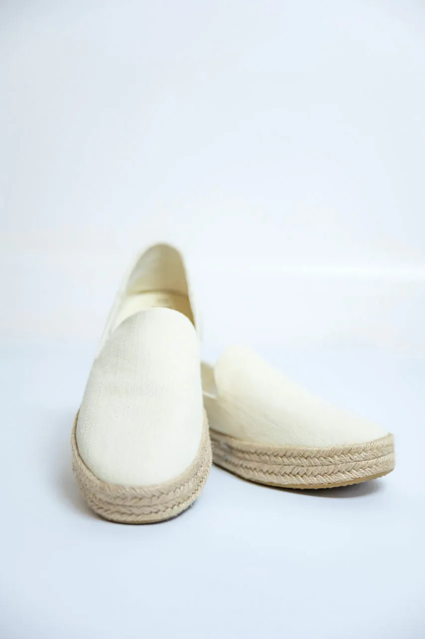 Toms Natural Twill Espadrille Slip-On Shoes