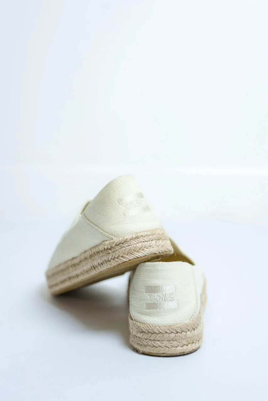 Toms Natural Twill Espadrille Slip-On Shoes