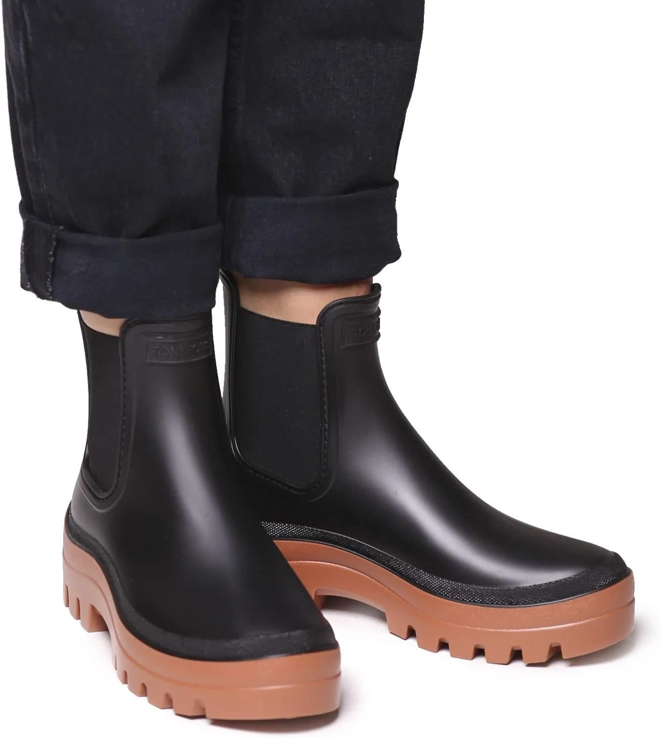 TONI PONS Women's Wellington Boots with Waterproof Sole Non-Slip Rain Boots Chelsea Booties