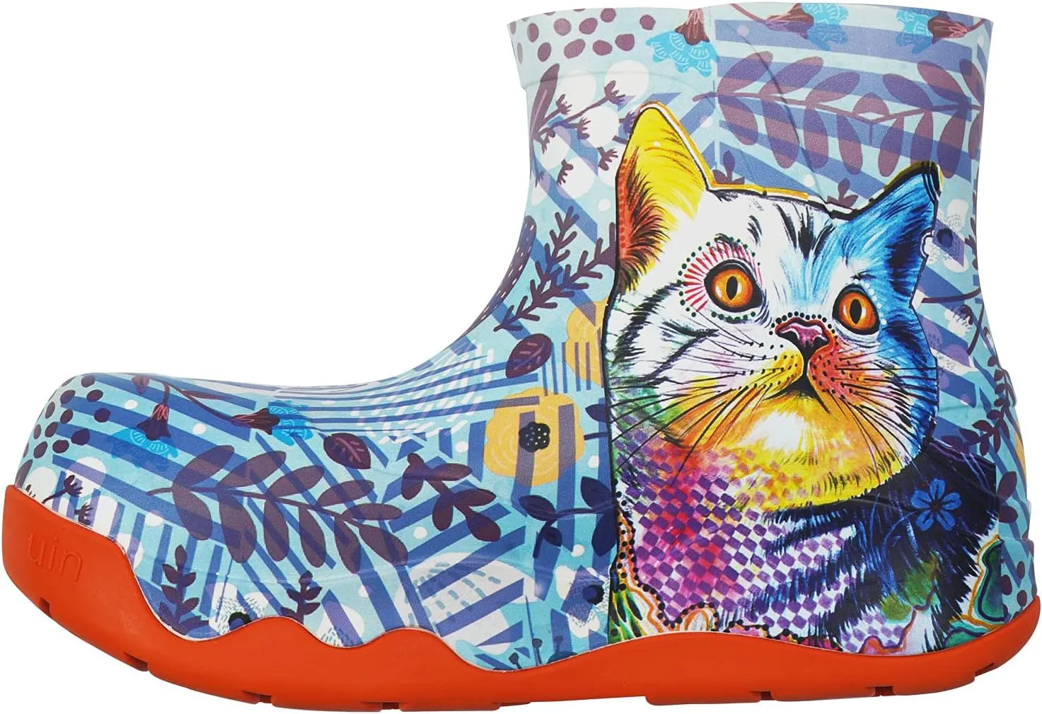UIN Women's Ankle Fashion Boots Casual Comfort Walking Color Art Painted Shoes Navarra