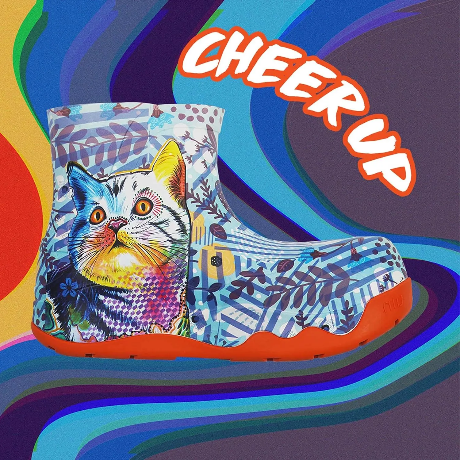 UIN Women's Ankle Fashion Boots Casual Comfort Walking Color Art Painted Shoes Navarra