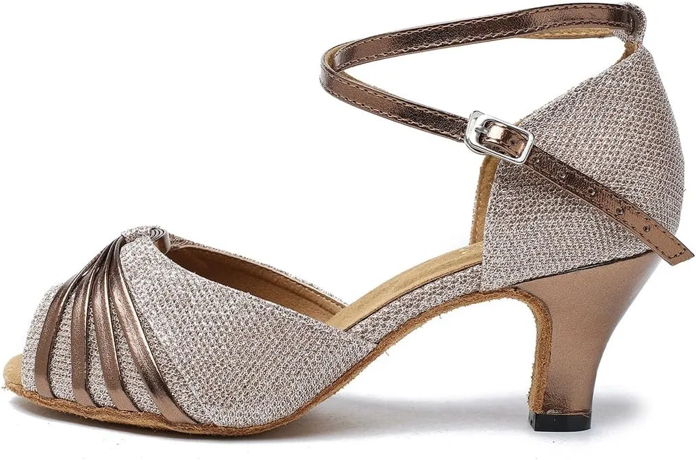 USinishion GL193B WoUSen's Knot Satin Synthetic Latin Professional Dance Shoes Wedding Evening Sandals