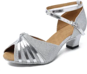 USinishion GL193B WoUSen's Knot Satin Synthetic Latin Professional Dance Shoes Wedding Evening Sandals