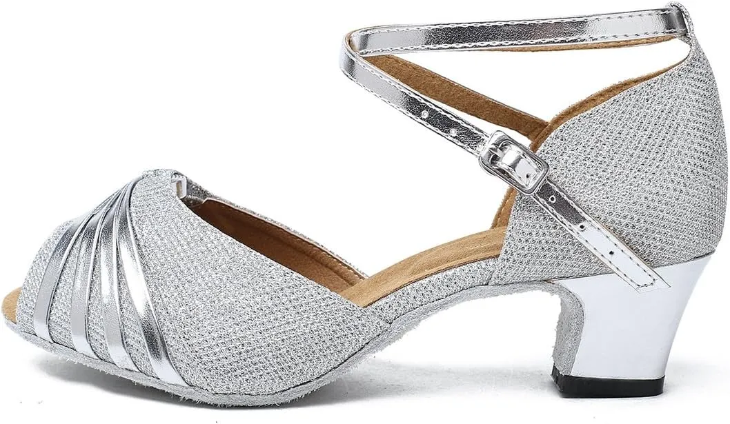 USinishion GL193B WoUSen's Knot Satin Synthetic Latin Professional Dance Shoes Wedding Evening Sandals