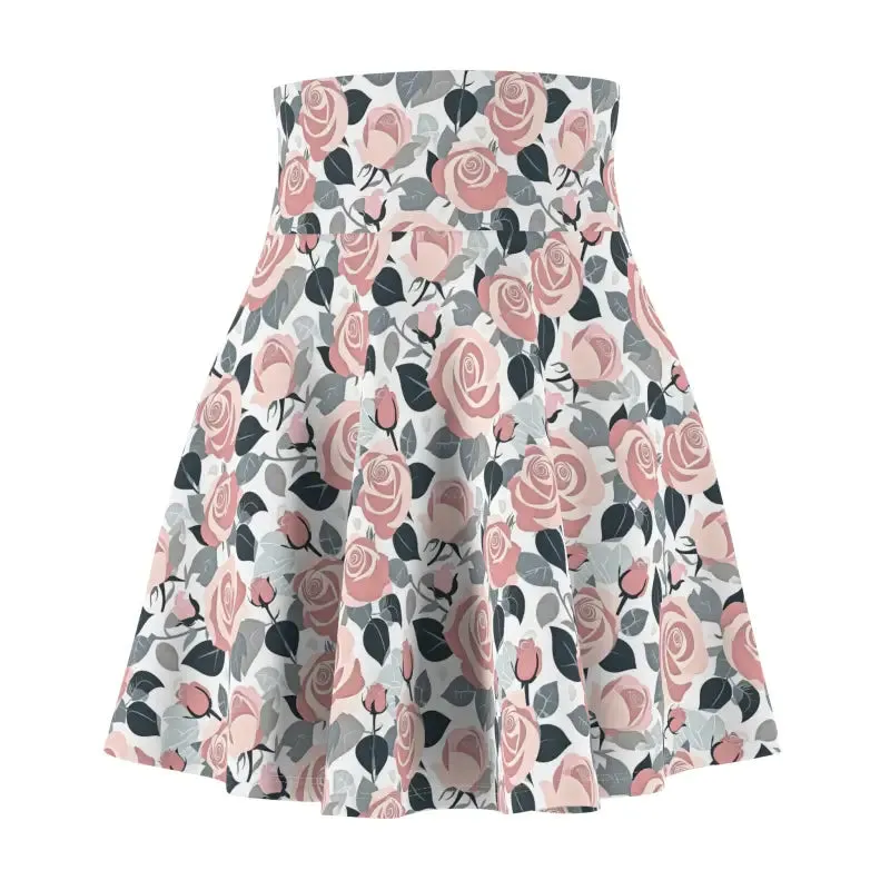 Versatile Fit Pink Roses Skater Skirt