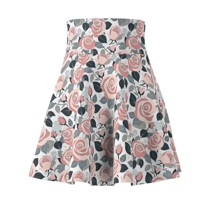 Versatile Fit Pink Roses Skater Skirt