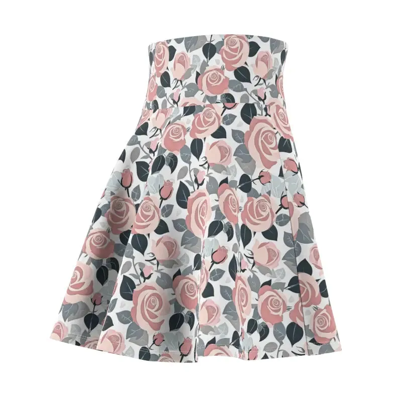 Versatile Fit Pink Roses Skater Skirt