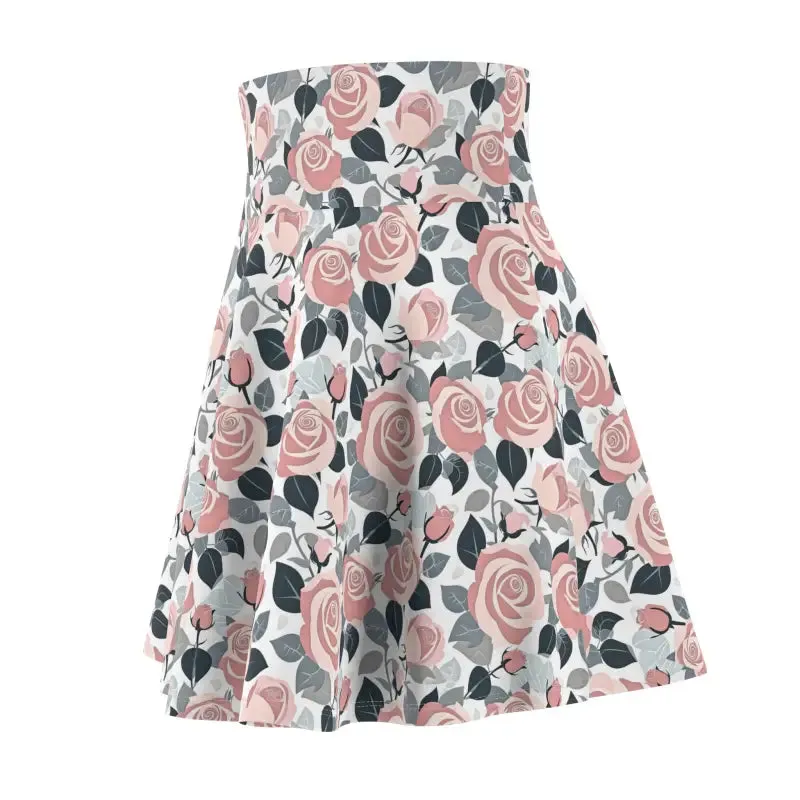 Versatile Fit Pink Roses Skater Skirt