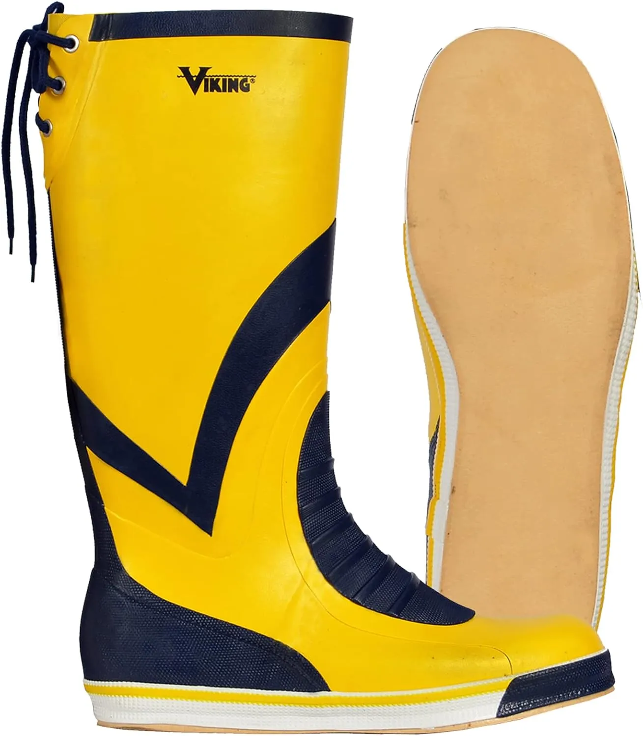Viking Mariner 16 Deck Boots - Heavy Duty Waterproof Rubber Boots for Men and Women with Slip-Resistant Outsole