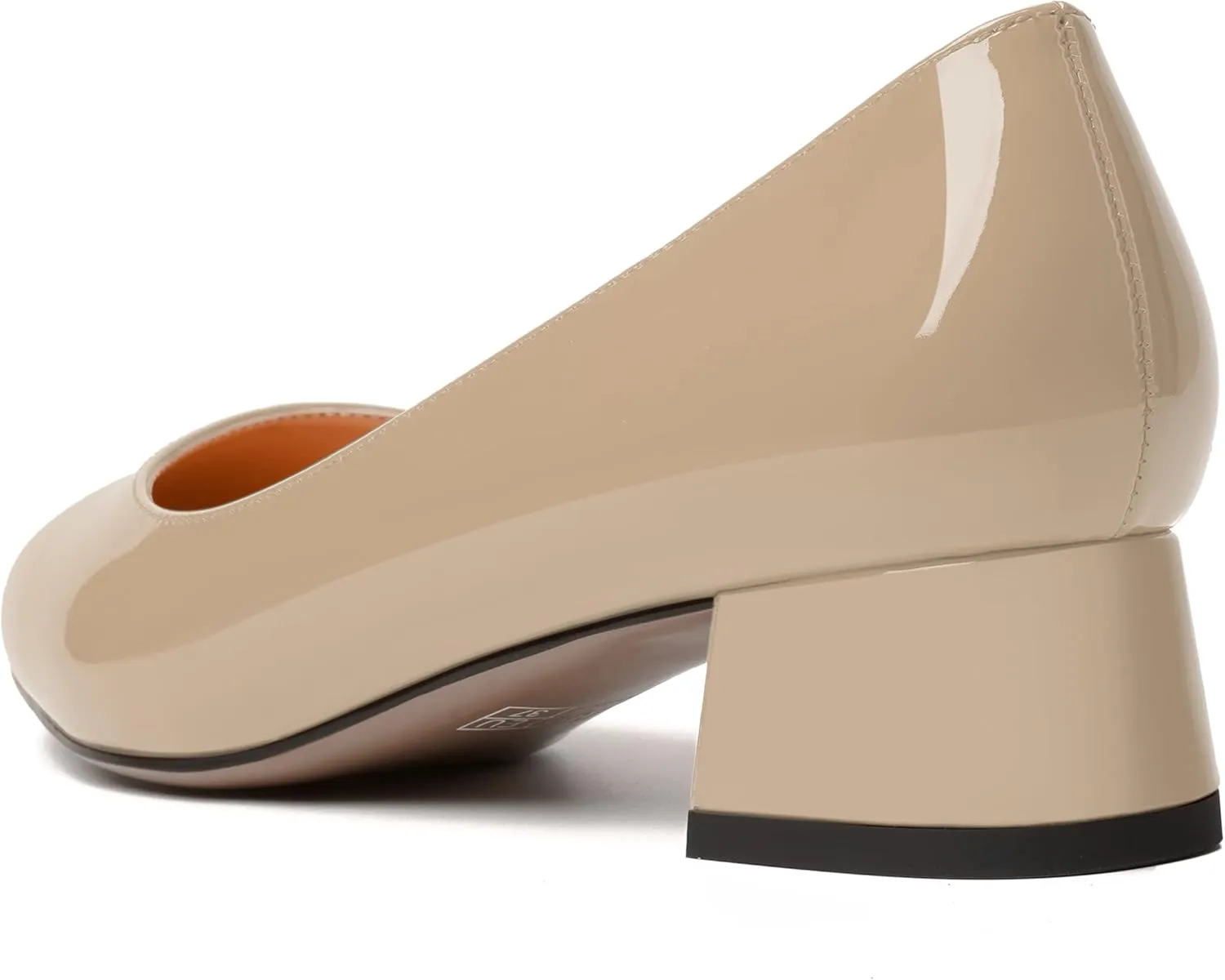 WAYDERNS Womens Dress Patent Pointed Toe Slip On Wedding Chunky Low Heel Pumps Shoes 1.5 Inch
