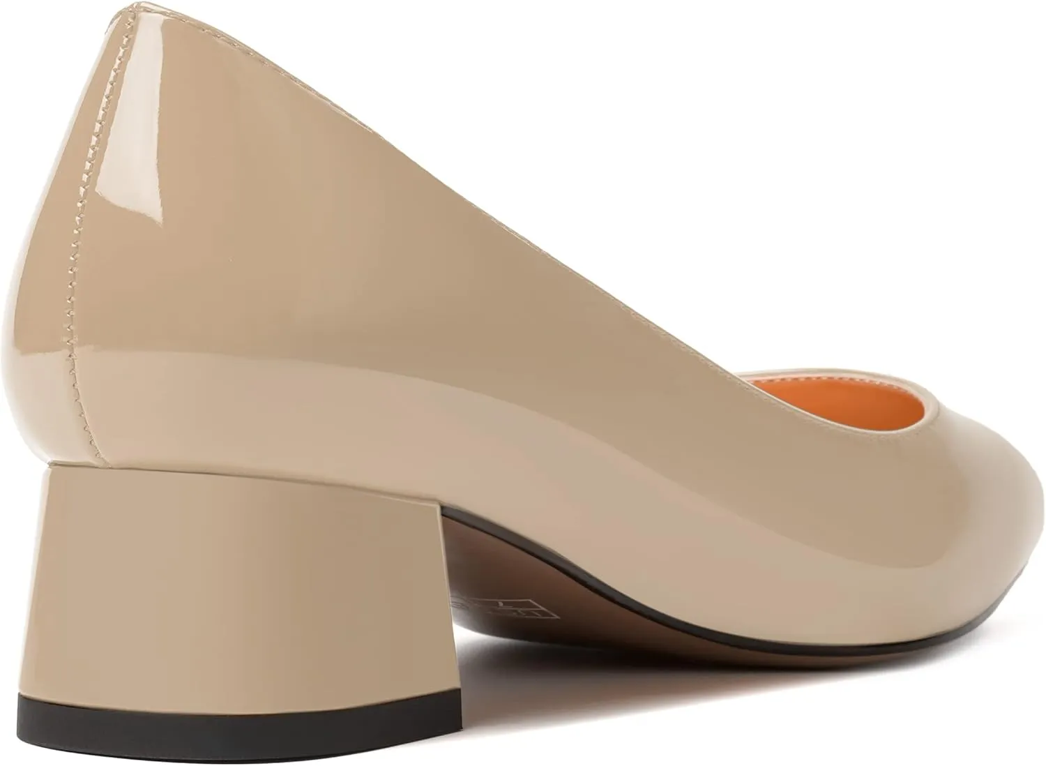 WAYDERNS Womens Dress Patent Pointed Toe Slip On Wedding Chunky Low Heel Pumps Shoes 1.5 Inch