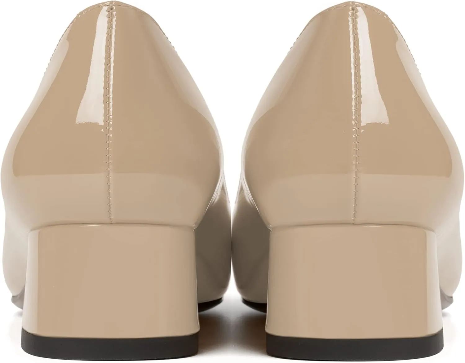 WAYDERNS Womens Dress Patent Pointed Toe Slip On Wedding Chunky Low Heel Pumps Shoes 1.5 Inch