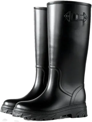 Woman High Water Boots Rain Rubber Shoes Waterproof Galoshes Garden Work Rainboots