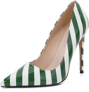 Women Zebra Print Pumps Sexy Pointed Toe High Heel 4.7 Inch/12Cm Party Stiletto Heels Shoes Comfort Dress Slip on Shoes