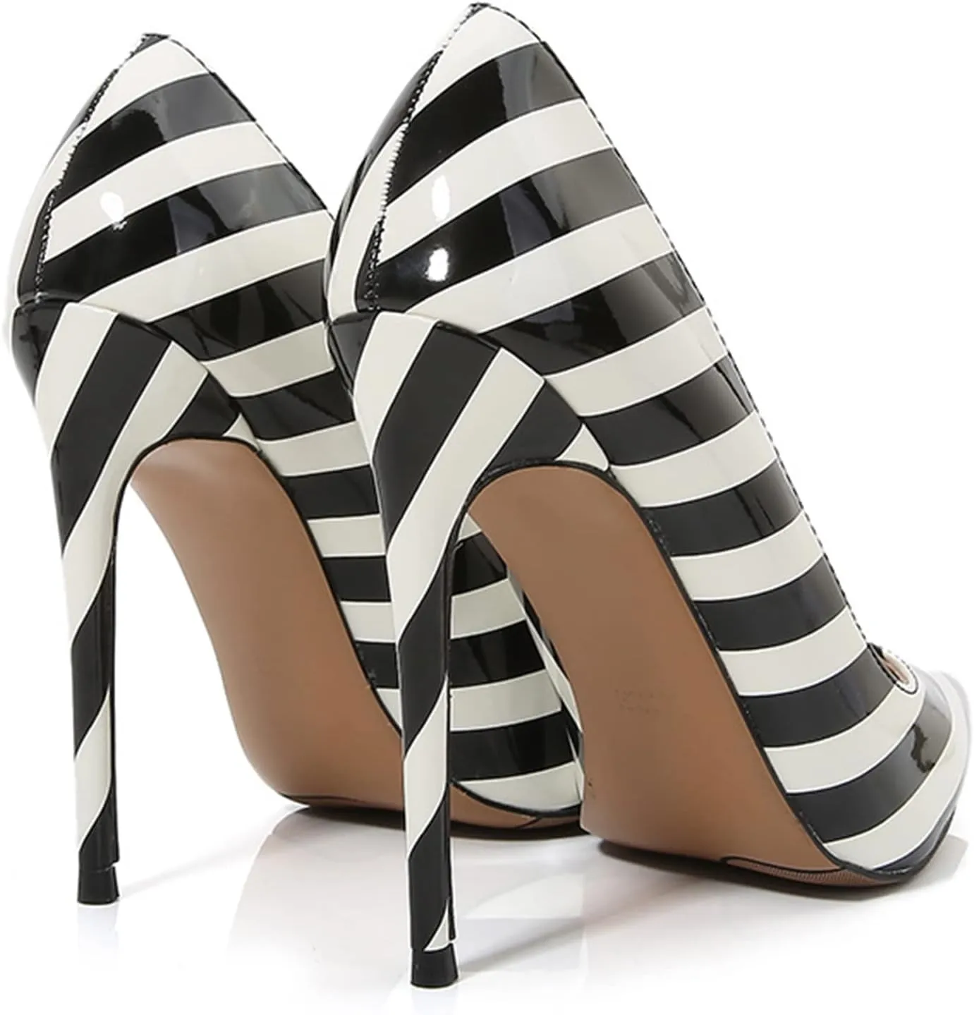 Women Zebra Print Pumps Sexy Pointed Toe High Heel 4.7 Inch/12Cm Party Stiletto Heels Shoes Comfort Dress Slip on Shoes