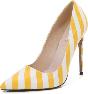 Women Zebra Print Pumps Sexy Pointed Toe High Heel 4.7 Inch/12Cm Party Stiletto Heels Shoes Comfort Dress Slip on Shoes