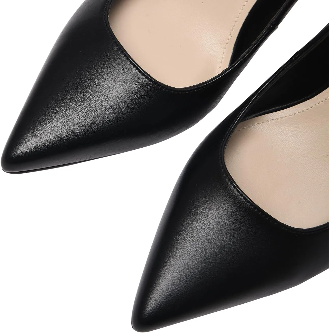 Women's Closed Toe Pointed Pumps Mid High Kitten Heels for Women Dress Shoes Womens Wedding Dressy Shoes