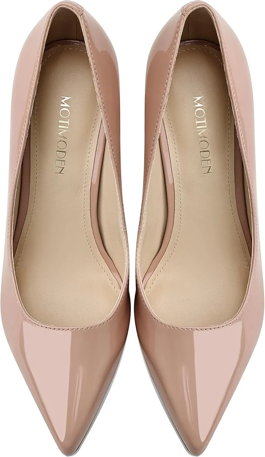 Women's Closed Toe Pointed Pumps Mid High Kitten Heels for Women Dress Shoes Womens Wedding Dressy Shoes