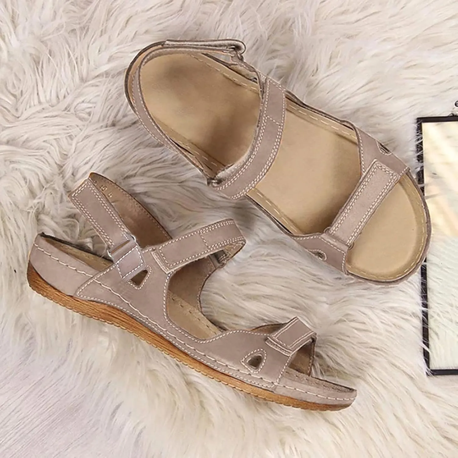 Womens Dressy Orthopedic Sandals Orthopedic Women's Summer Shoes Orthopedic Comfortable Flat Sandals for Women Orthotic Plantar Fasciitis Shoes Women Work Dressy Sandals Sandals for Women Wide