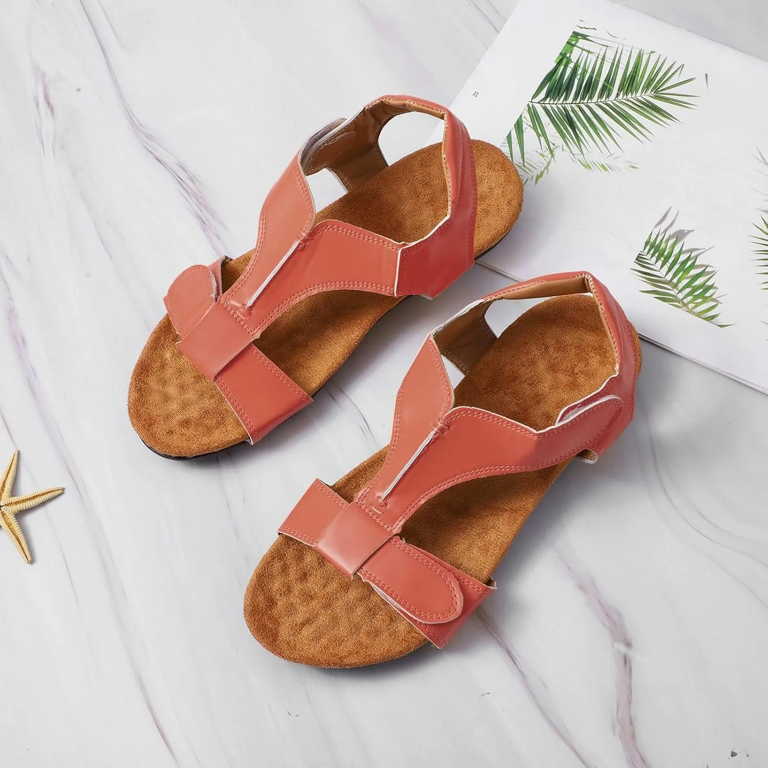 Womens Dressy Wedge Sandals Open Toe Casual Summer Shoes Arch Support Orthopedic Flip Flops Comfortable Walking Platform Ankle Strap