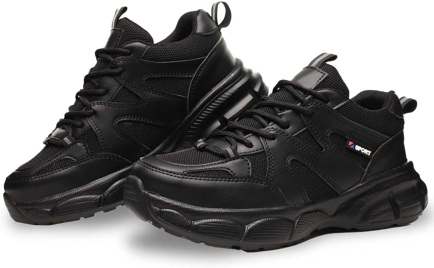 Women's Fashion Mesh Lace Up Velvet Thick Soled Labor Protective Shoes Boots Work Barefoot Shoes Youth