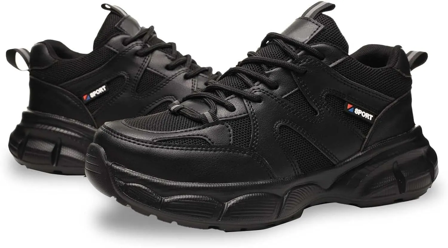 Women's Fashion Mesh Lace Up Velvet Thick Soled Labor Protective Shoes Boots Work Barefoot Shoes Youth