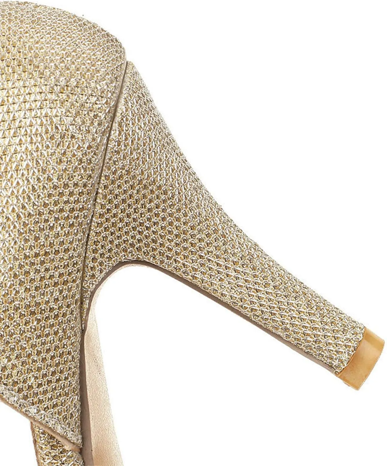 Women's High Heel Dress Pumps Sparkly Sequins Ankle Cross Strap Prom Evening Stiletto Party Shoes