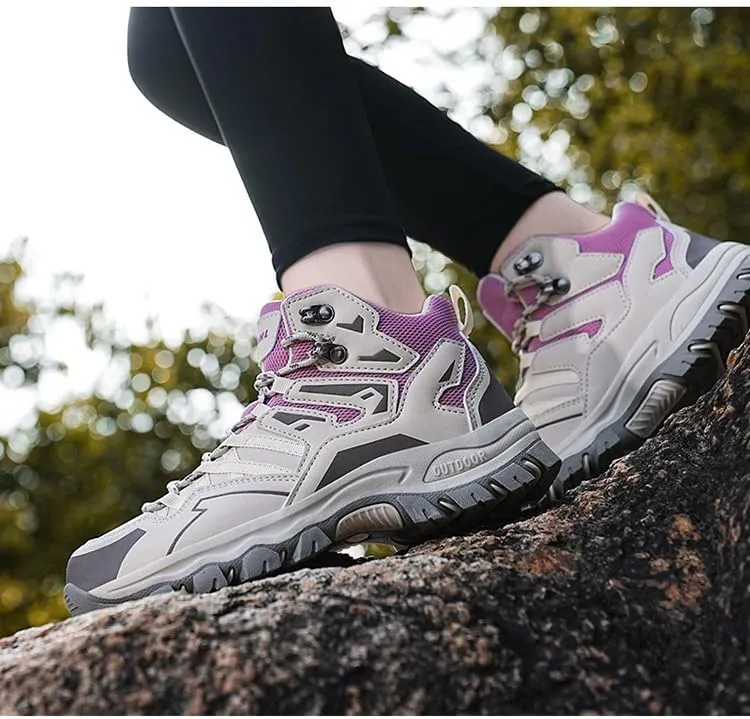 Women's Hiking Shoes, Outdoor Hiking Boots, Breathable Mesh Lining, TPR Outsole, EVA Insole