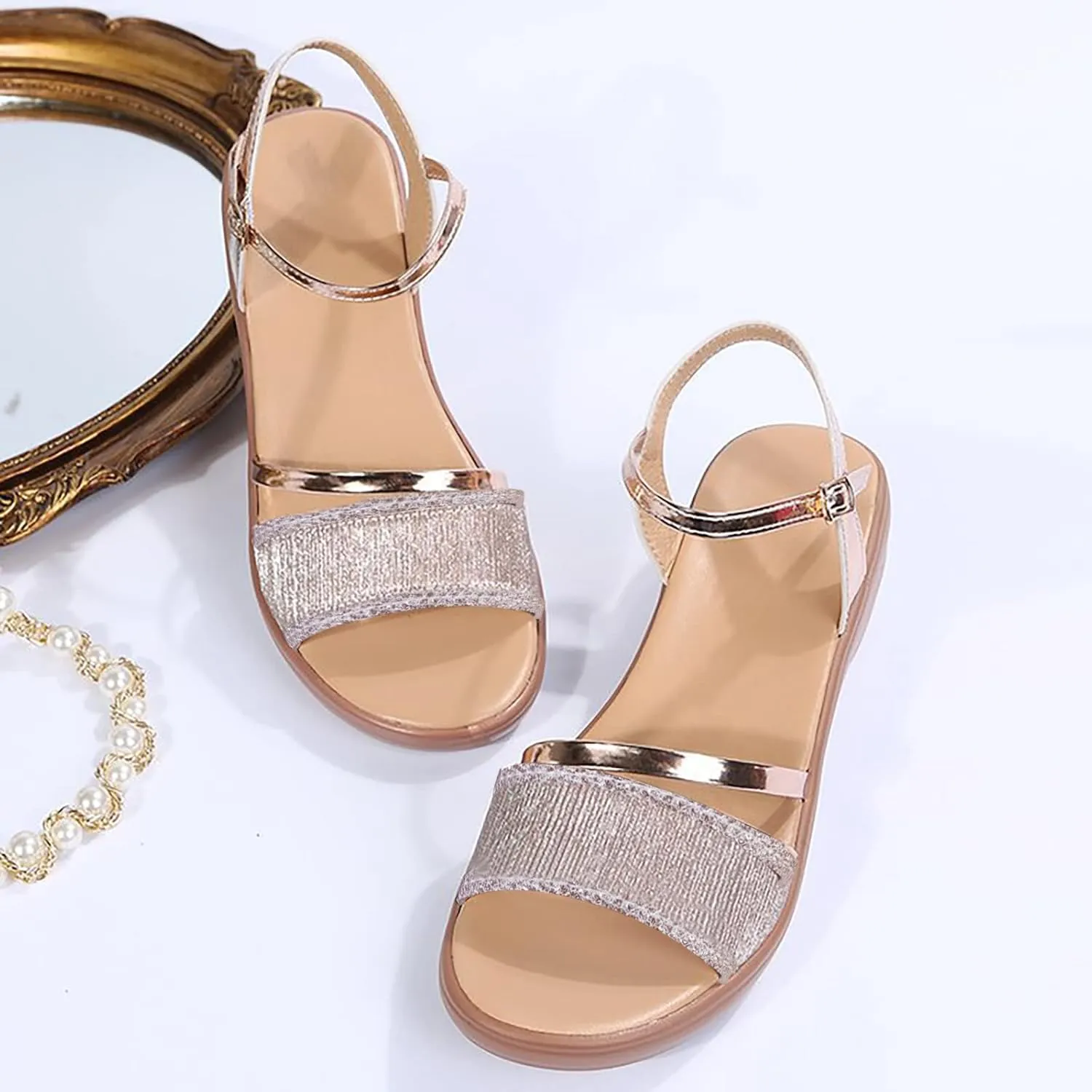 Womens Memory Foam Slides Sandals Comfortable Barefoot Summer Casual Beach Fashion Lightweight Outdoor Walking Shoes Arch Support Orthopedic Shoes for Women