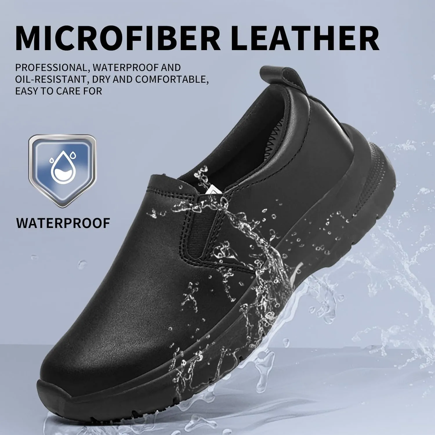 Women's Non-Slip Work Shoes Suitable for Catering Staff, Crew, Medical Staff, Waterproof, Lightweight and Comfortable