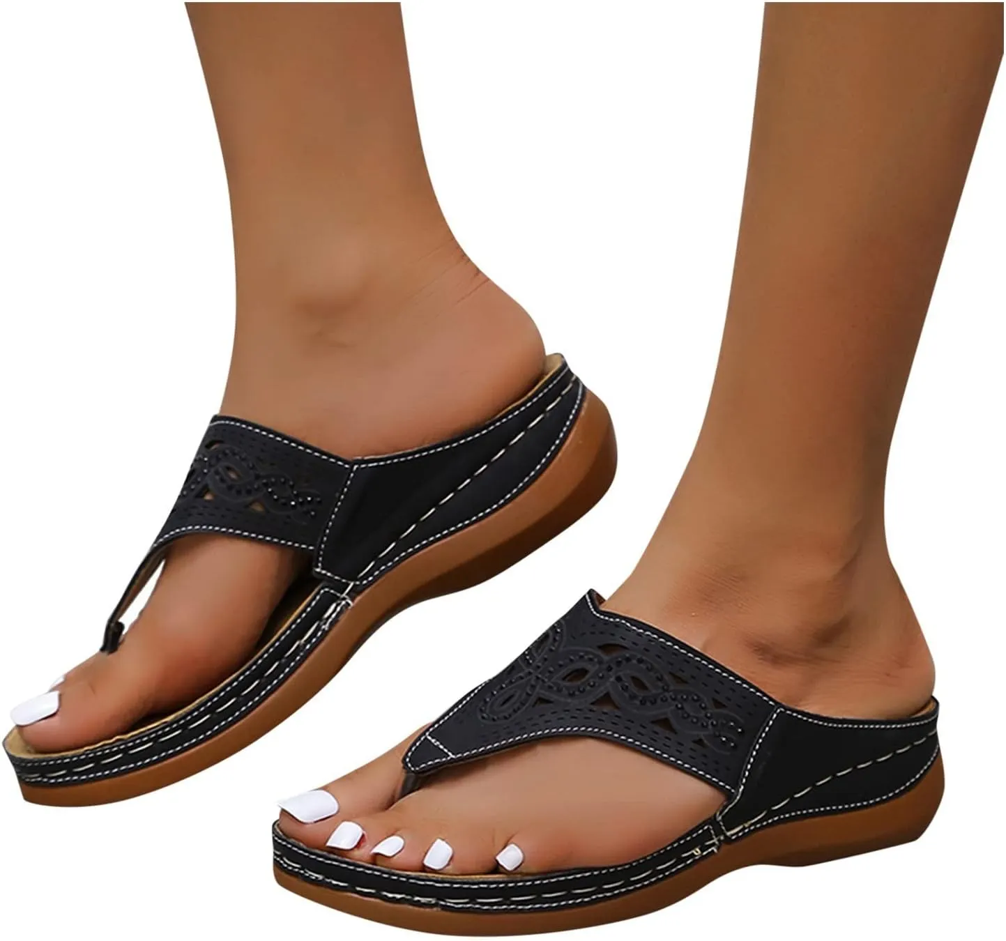 Womens Orthopedic Sandals with Arch Support for Plantar Fasciitis Relief Comfortable Walking Recovery Slides Lightweight Summer Beach