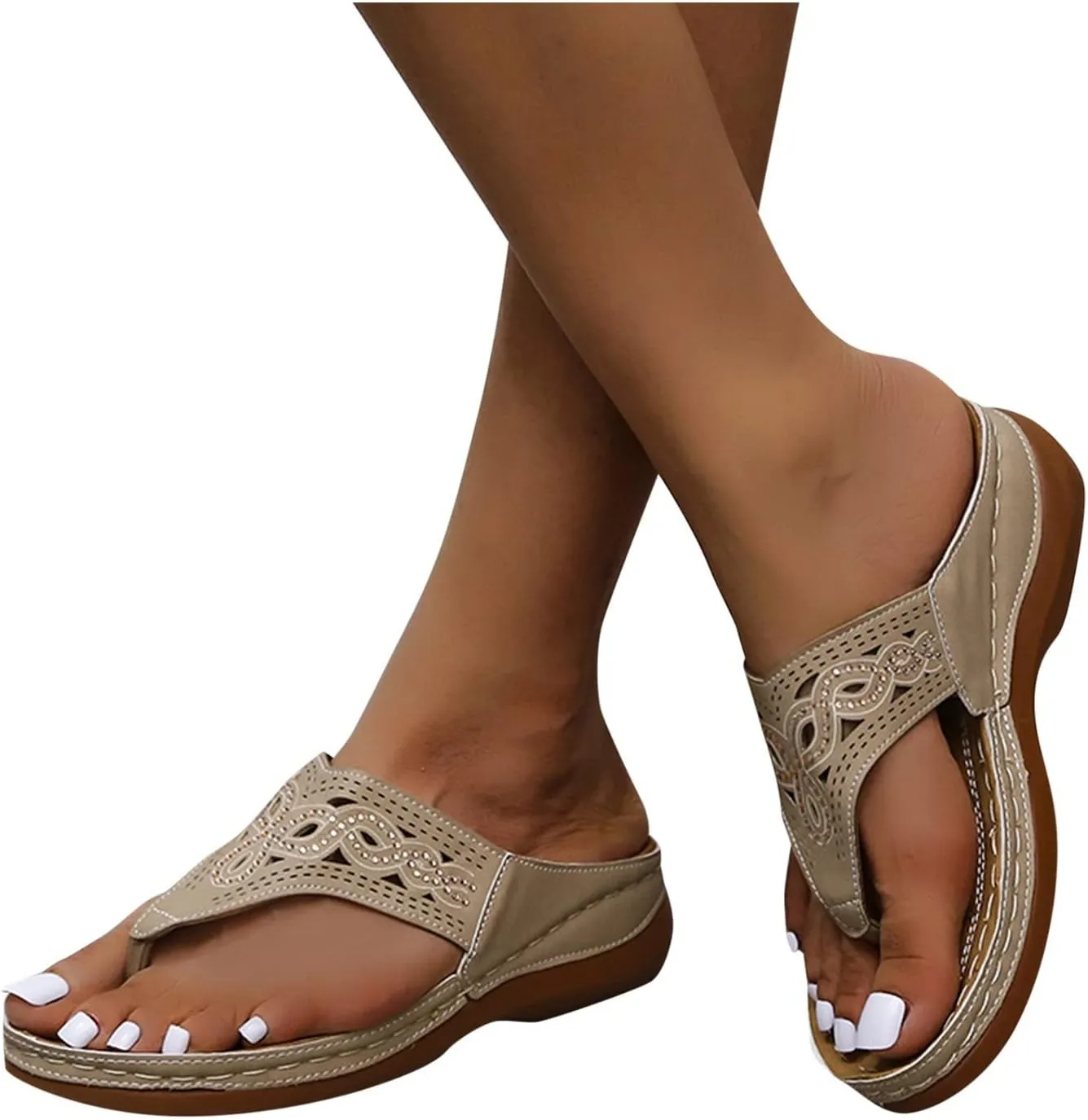 Womens Orthopedic Sandals With Arch Support Summer Casual Flip Flops Adjustable Buckle Beach Walking Shoes Breathable Mesh Quick Dry Sport Sandals Orthopedic Shoes for Women