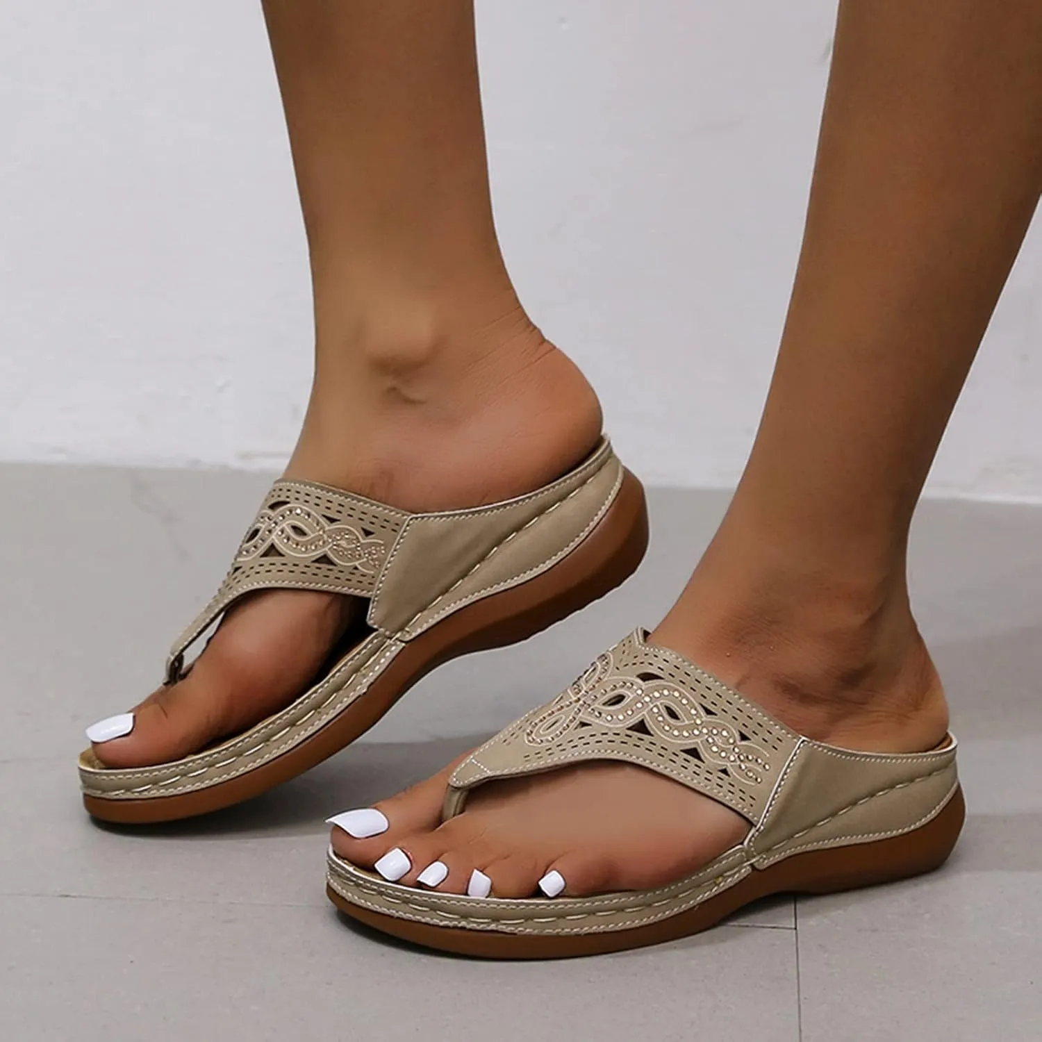 Womens Orthopedic Sandals With Arch Support Summer Casual Flip Flops Adjustable Buckle Beach Walking Shoes Breathable Mesh Quick Dry Sport Sandals Orthopedic Shoes for Women