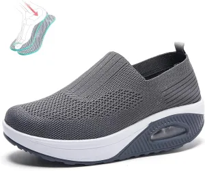 Women's Orthopedic Walking Shoes Nursing Shoe Air Cushion Zapatos Ortopdicos Diabetic Wedge Sneaker Rocker Platform Wedge Sneakers