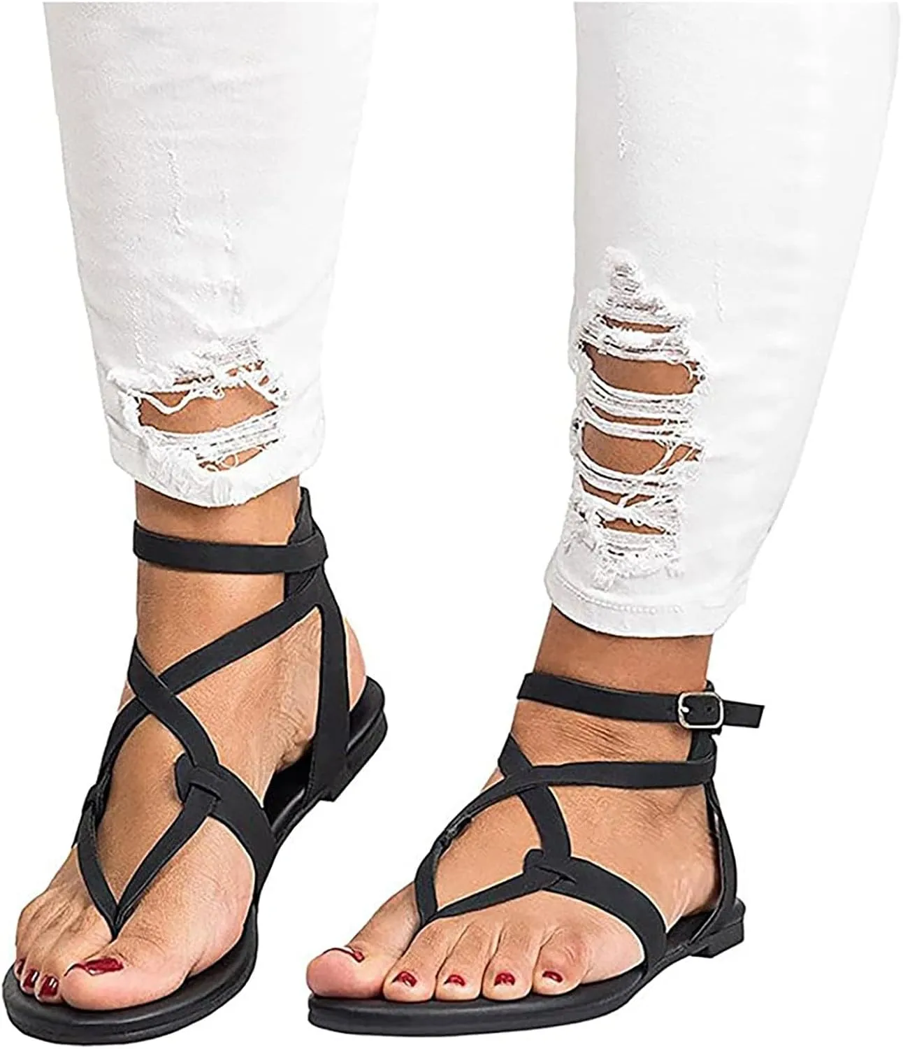 Womens Platform Wedge Sandals With Arch Support Lightweight Foam Slides Adjustable Buckle Summer Beach Casual Comfortable Walking Shoes Orthopedic Shoes for Women