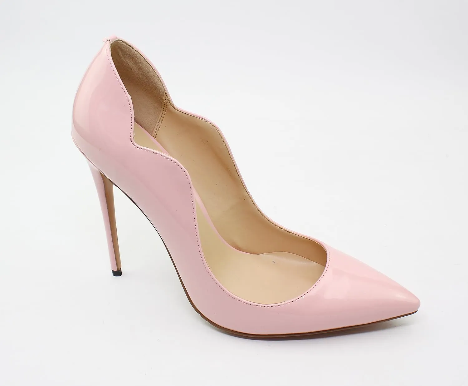 Women's Pointed 4.7 Inch Wave Sexy Stilettos Large Size High Heels Party Party Work Shoes