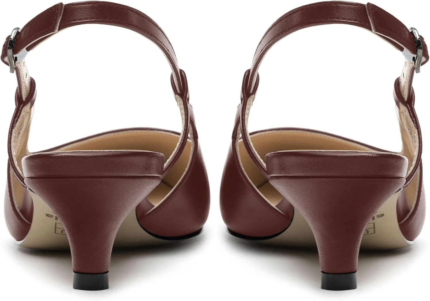 Women's Pumps, Pointed Toe Ankle Strap Heels Shoes for Women Fashion Solid Buckle Kitten Heel Pump