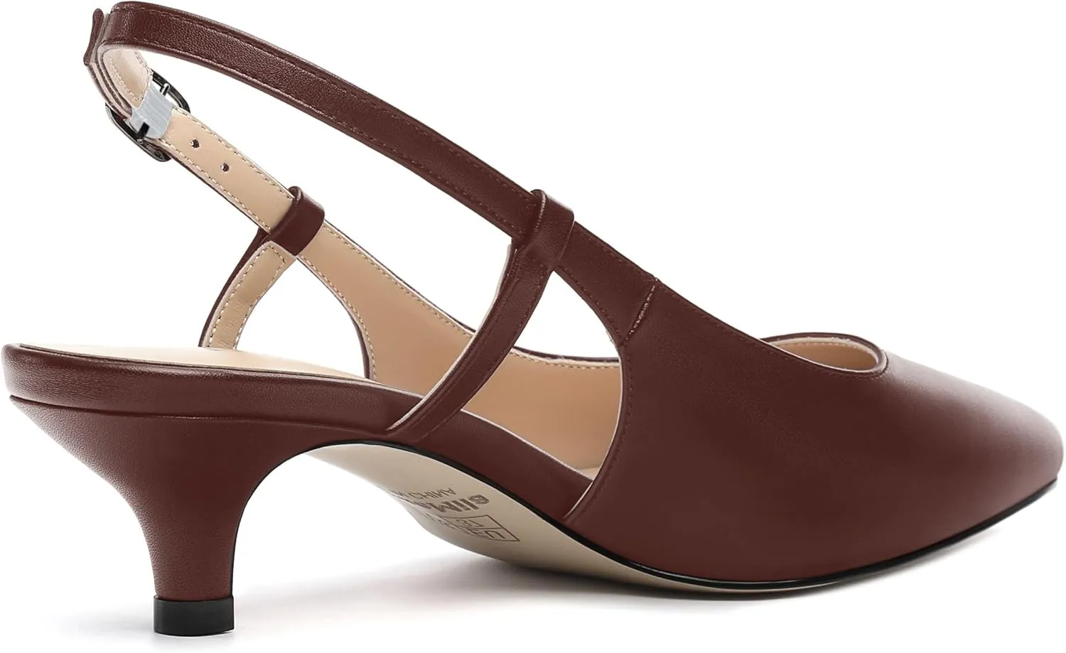Women's Pumps, Pointed Toe Ankle Strap Heels Shoes for Women Fashion Solid Buckle Kitten Heel Pump