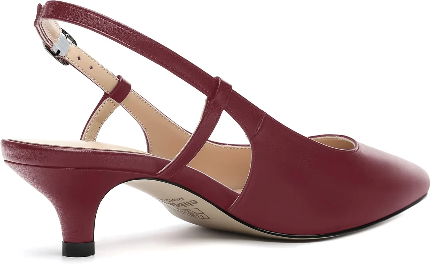 Women's Pumps, Pointed Toe Ankle Strap Heels Shoes for Women Fashion Solid Buckle Kitten Heel Pump