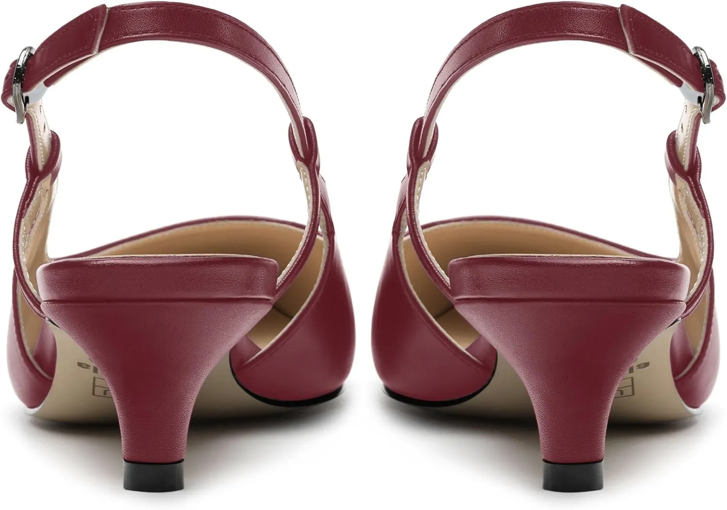 Women's Pumps, Pointed Toe Ankle Strap Heels Shoes for Women Fashion Solid Buckle Kitten Heel Pump