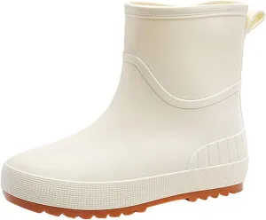 Womens Rain Boots Tall Mens Grounded Footwear Block Heeled Booties Hiking Barefoot Shoes Short Rain Boots for Women Waterproof Garden Shoes Womens Winter Boots