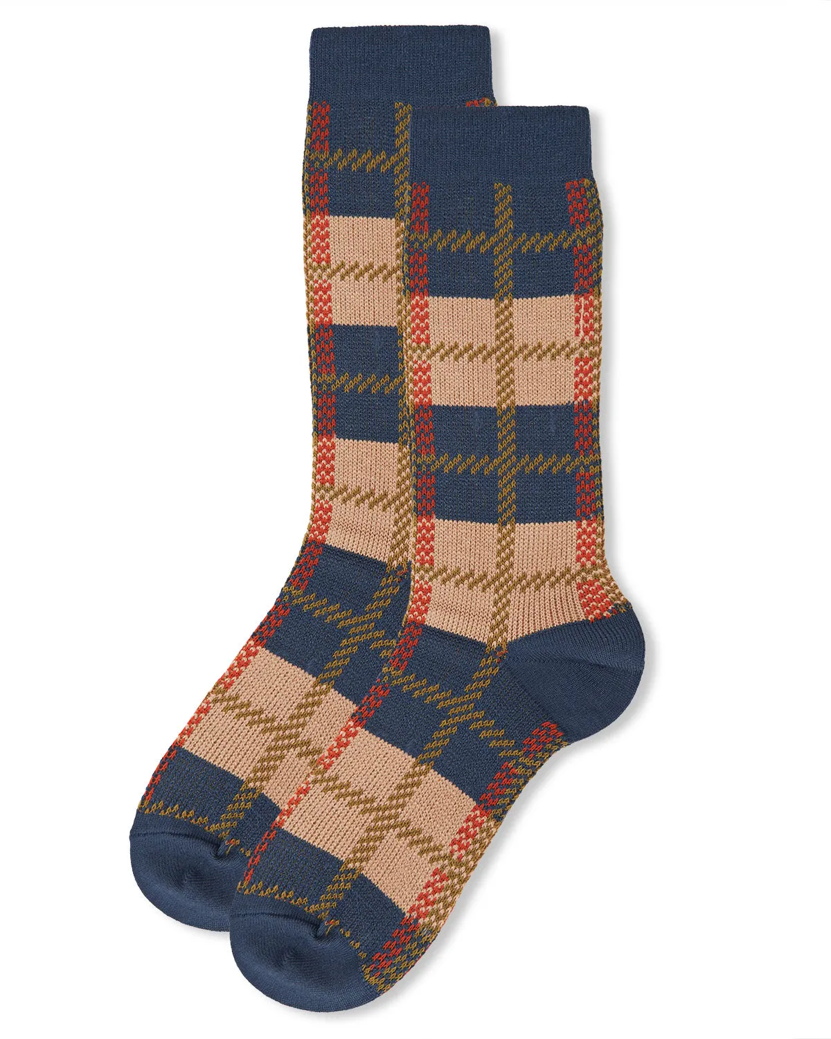 Women's Retro Vintage Plaid Crew Socks