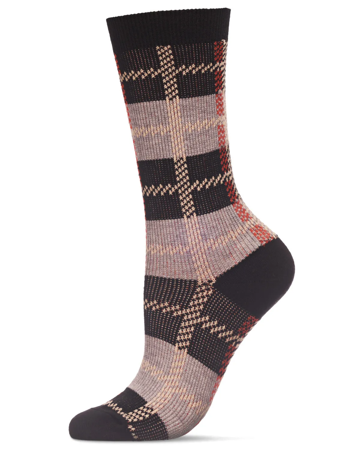 Women's Retro Vintage Plaid Crew Socks