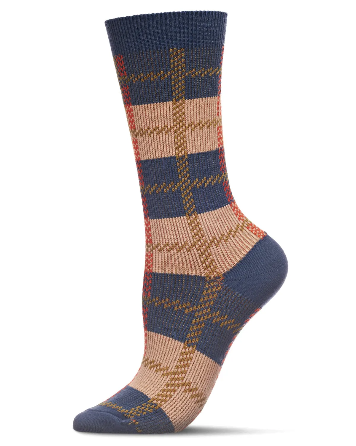 Women's Retro Vintage Plaid Crew Socks