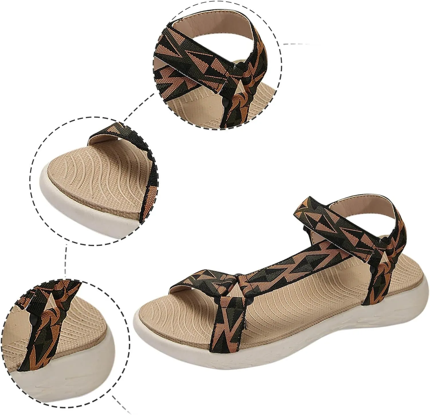 Womens Sandals 2025 Sport Sandals Outdoor Hiking Sandals with Arch-Support Hiking Water Sandals