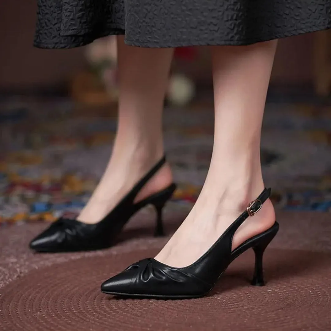 Women's Slingback Pumps Pointed Toe High Heels Elegant Stiletto Party Casual Shoes